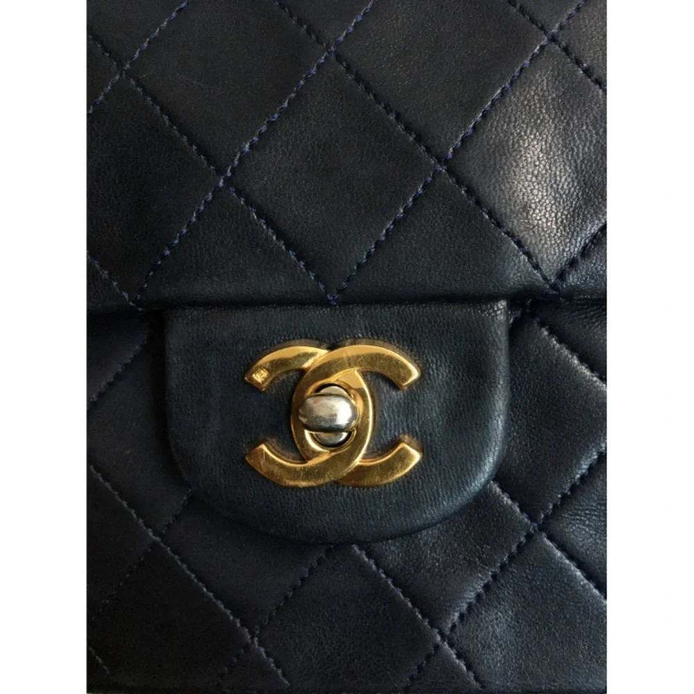 Chanel Medium Flap Navy Blue Double Flap - Picture 14 of 14